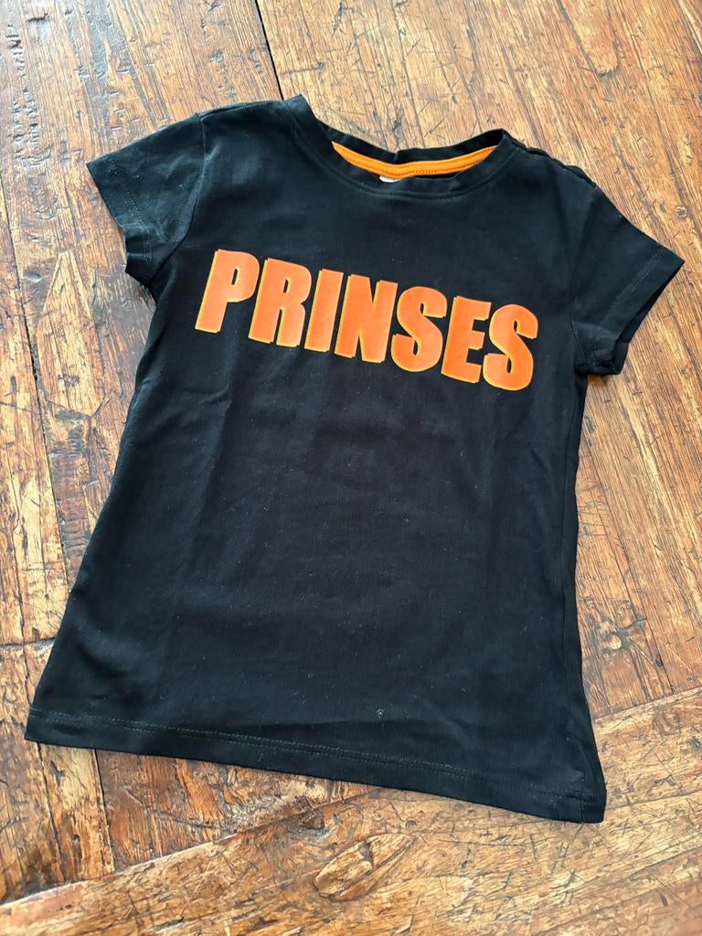 Koningsdag/ oranje shirtje maat 110/116., Ophalen of Verzenden, Zo goed als nieuw, Meisje, Shirt of Longsleeve