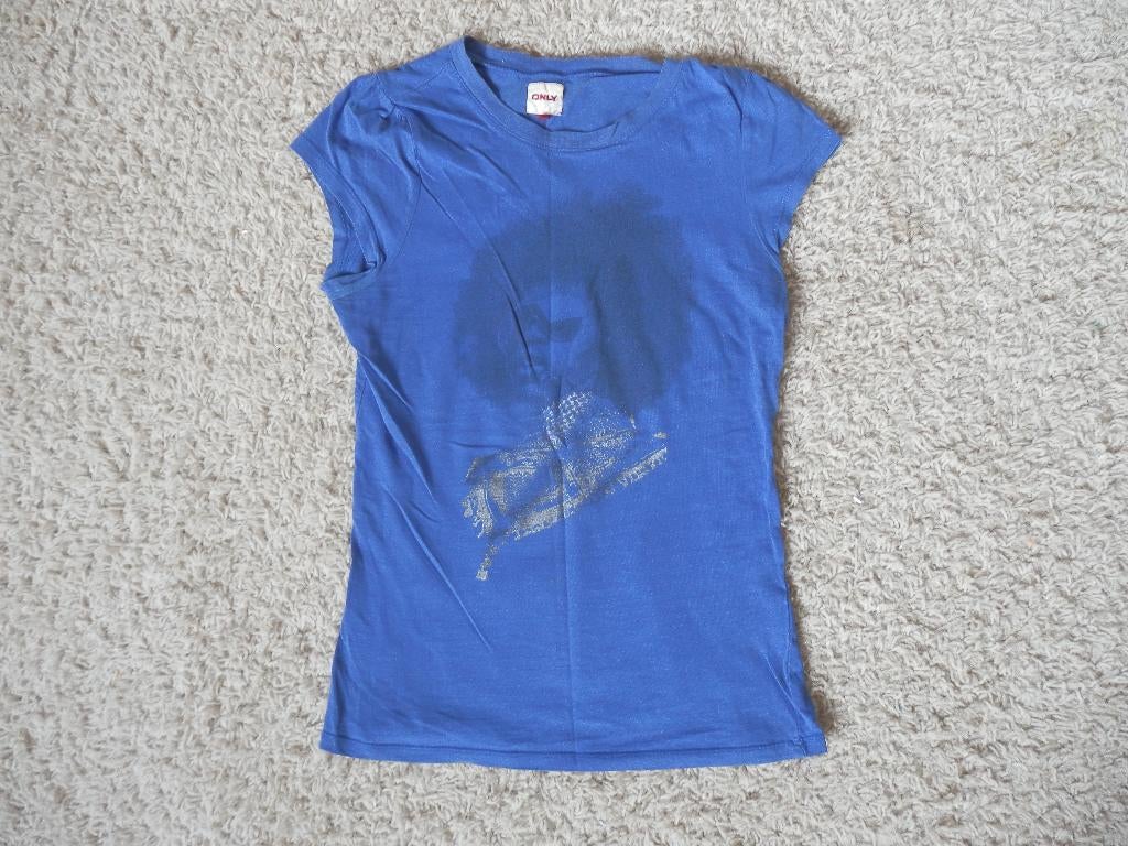 Only shirt blauw met opdruk maat S, Only, Blauw, Ophalen of Verzenden, Zo goed als nieuw