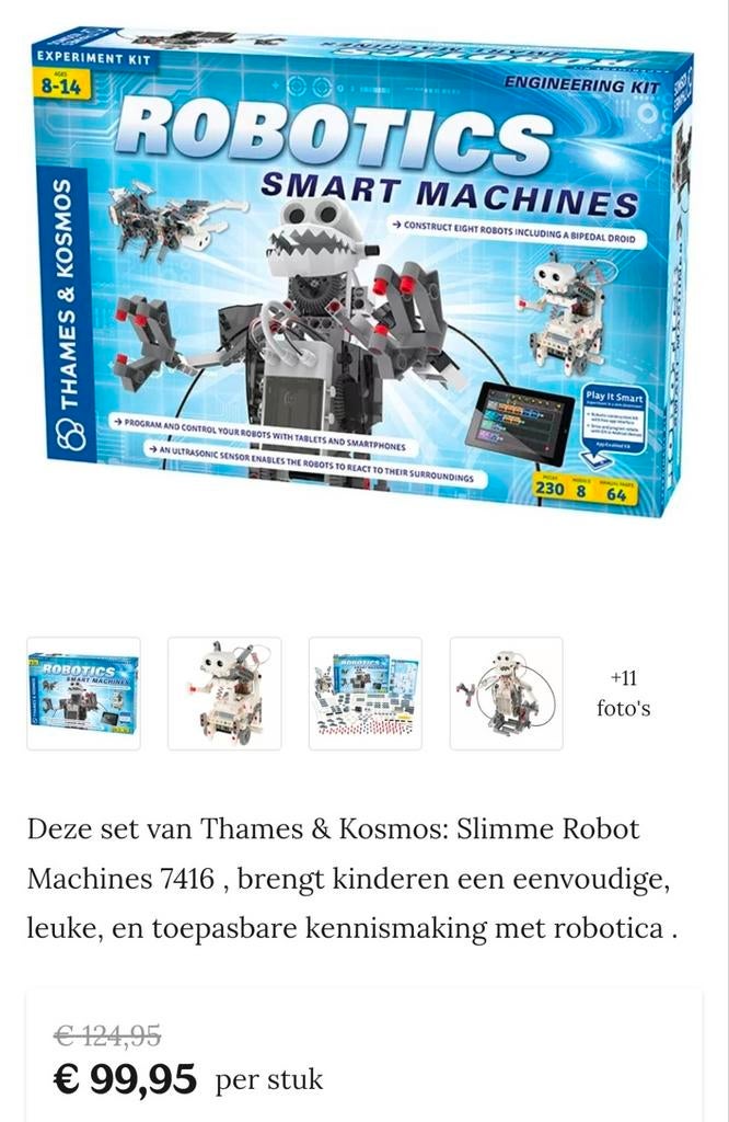 Thames & Kosmos Robotics Smart Machines 7416, Kinderen en Baby's, Speelgoed | Educatief en Creatief, Zo goed als nieuw, Bouwen