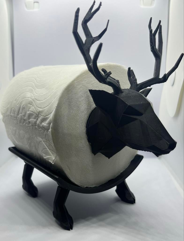 3D Geprinte Toiletrolhouder Hert - Uniek Design, Ophalen of Verzenden, Nieuw