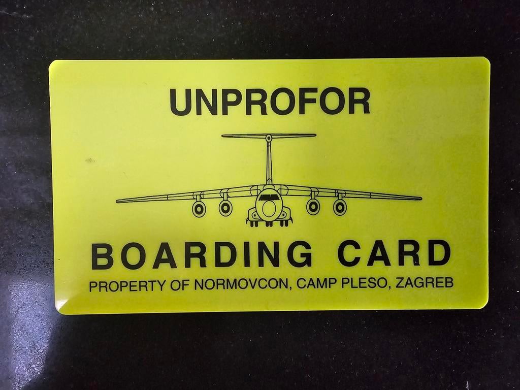 Gele laadkaart UNPROFOR. Voormalig Joegoslavië. VN., Verzamelen, Militaria | Algemeen, Ophalen of Verzenden, Overige soorten, Overige gebieden