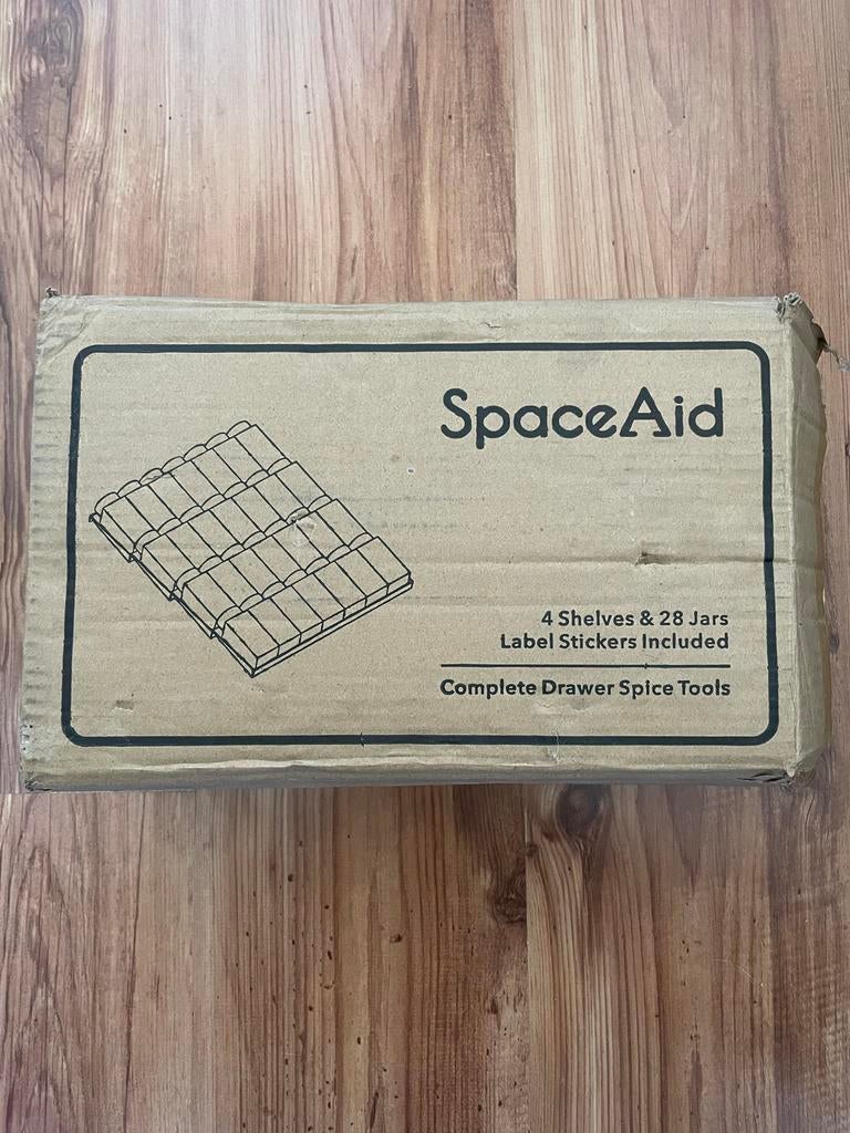 SpaceAid Kruidenrek Organizer met 28 Kruidenpotjes en Labels, Ophalen, Nieuw