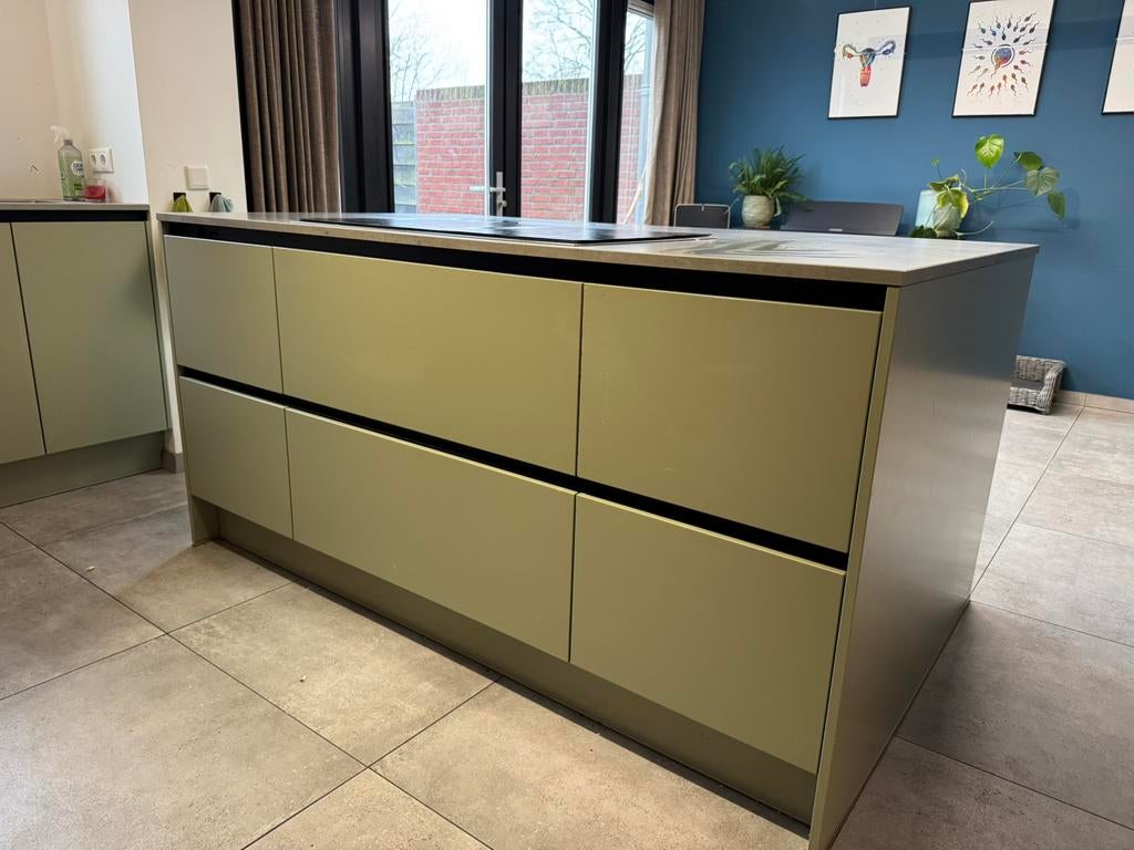 Kookeiland met keramisch blad, Overige typen, Graniet of Steen, Ophalen of Verzenden, Zo goed als nieuw