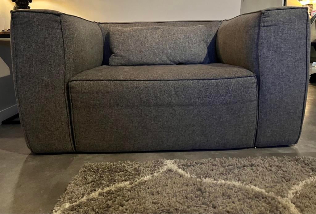 Woood Bean fauteuil, Ophalen, 75 tot 100 cm, Stof, 50 tot 75 cm