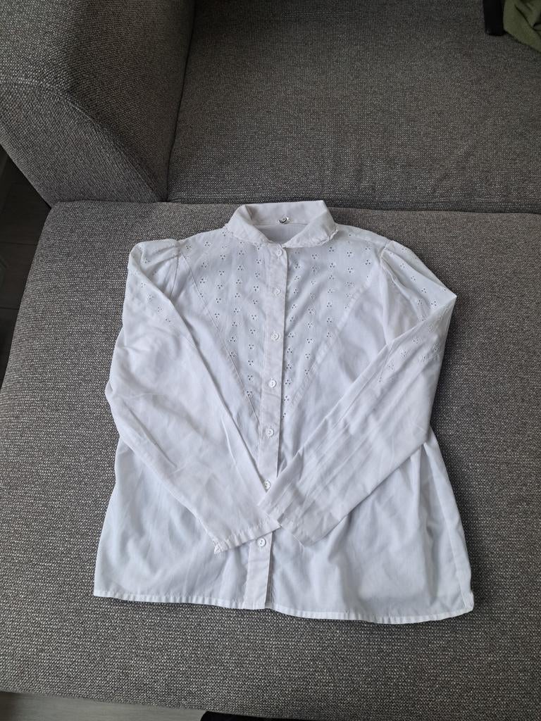 Witte blouse met borduursels - C&A - Maat L, Kleding | Dames, Blouses en Tunieken, Verzenden, Wit, Maat 42/44 (L), Gedragen