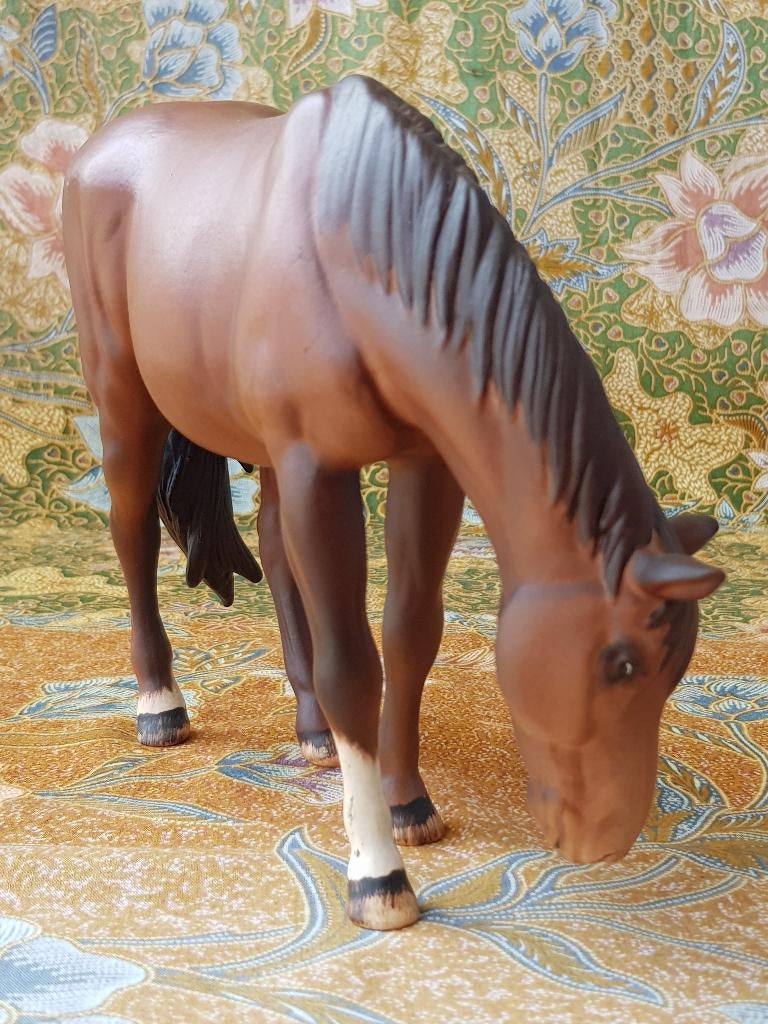 Prachtig vintage Engels Beswick beeld van een paard 21 cm., Antiek en Kunst, Antiek | Porselein, Ophalen of Verzenden