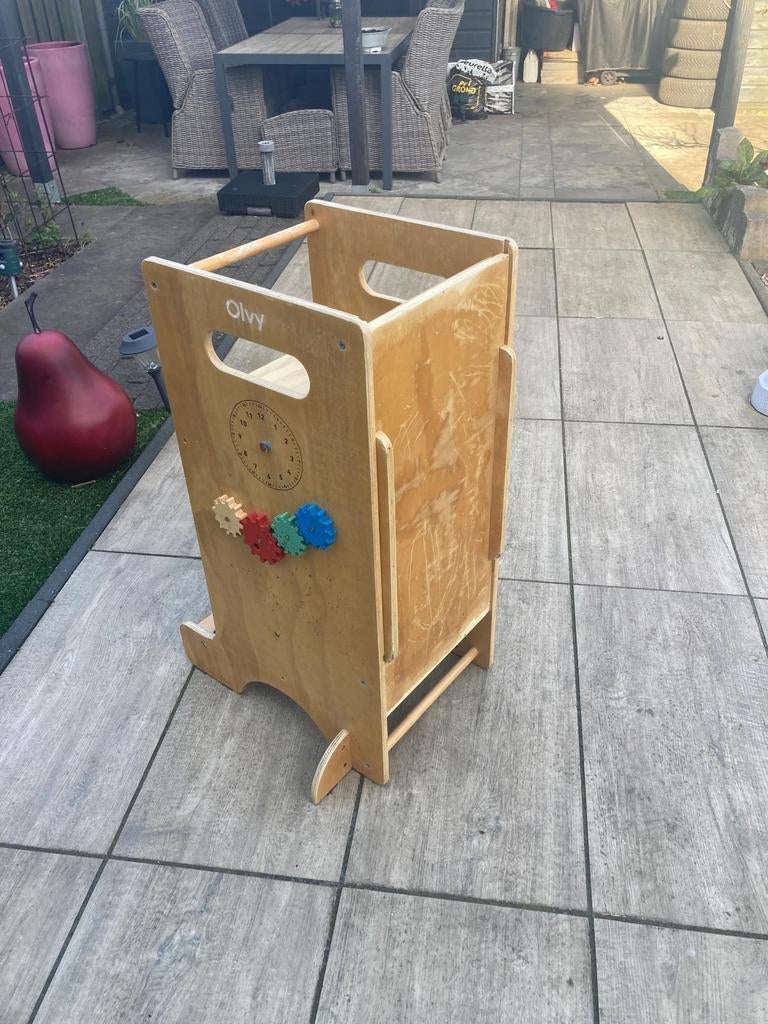 Leertoren met glijbaan en krijtbord, Kinderen en Baby's, Ophalen, Gebruikt, Ledikant