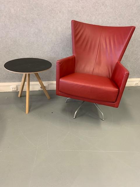 1x Montis Romeo rood leder - draaifauteuil, Niet ingevuld, Niet ingevuld, Leer, Zo goed als nieuw