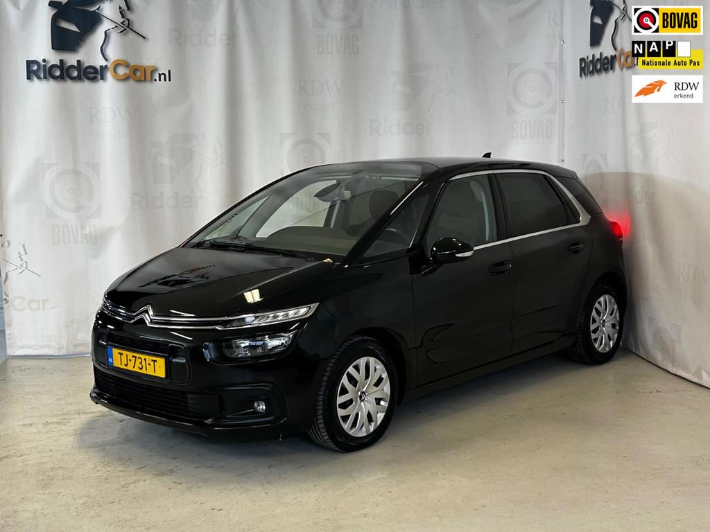 Citroen C4 SpaceTourer 1.2 PureTech|2E EIG|NAP|NAVI|TREKHAAK, Auto's, Citroën, Gebruikt, 1199 cc, 1470 kg, Zwart
