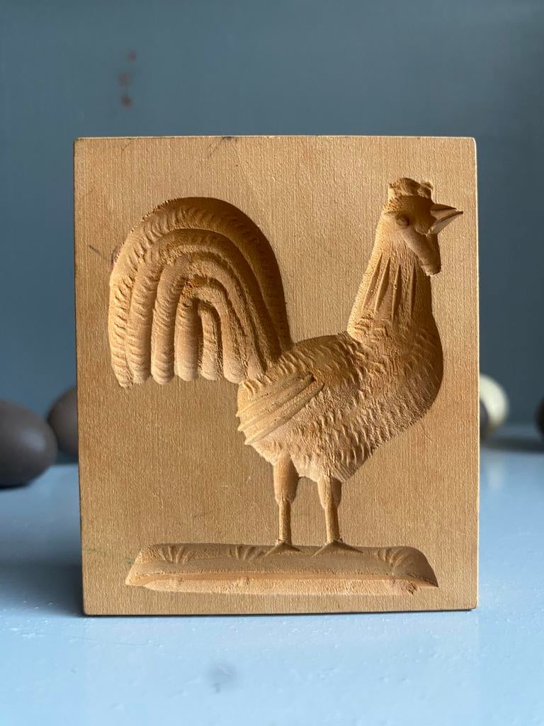 Kleine oude houten bakvorm - Haan!, Ophalen of Verzenden, Zo goed als nieuw