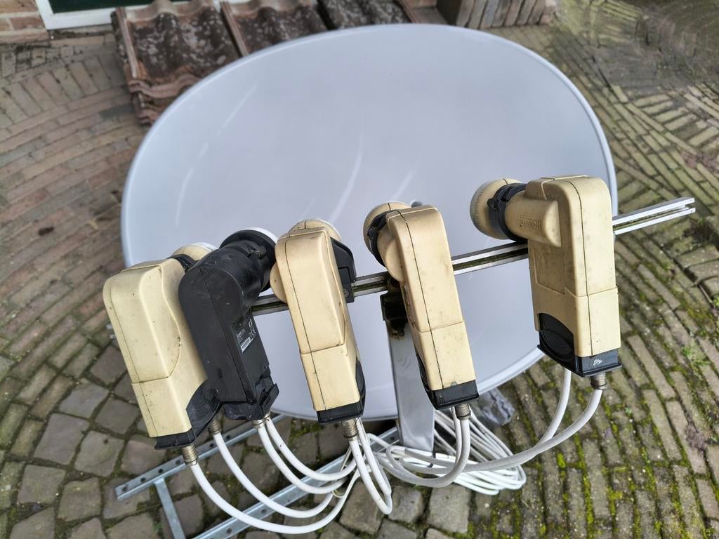 Satellietschotel met 5 LNB's - Compleet voor Multifeed, Ophalen, Gebruikt, (Schotel)antenne, Overige merken