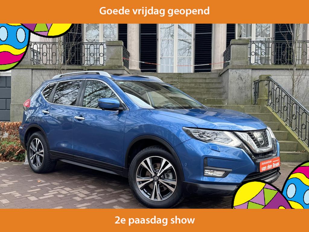 Nissan X-Trail 1.6 DIG-T Tekna 7p.Panorama Navi Camera Clima, Voorwielaandrijving, Gebruikt, 4 cilinders, Blauw