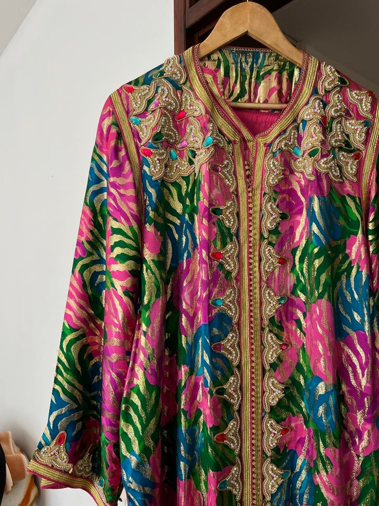 Kaftan met kleurrijke print, Kleding | Dames, Gelegenheidskleding, Overige typen, Maat 46/48 (XL) of groter, Ophalen of Verzenden