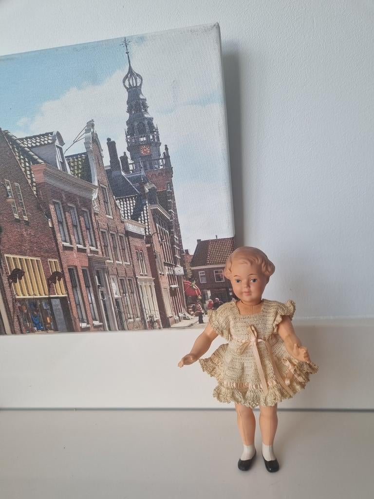 Oud ongemerkt celluloid popje 20cm, Ophalen of Verzenden