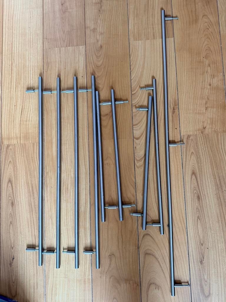Handvatten keukenkastjes Ikea staal, Huis en Inrichting, Keuken | Keukenelementen, Zo goed als nieuw, Minder dan 100 cm, Grijs