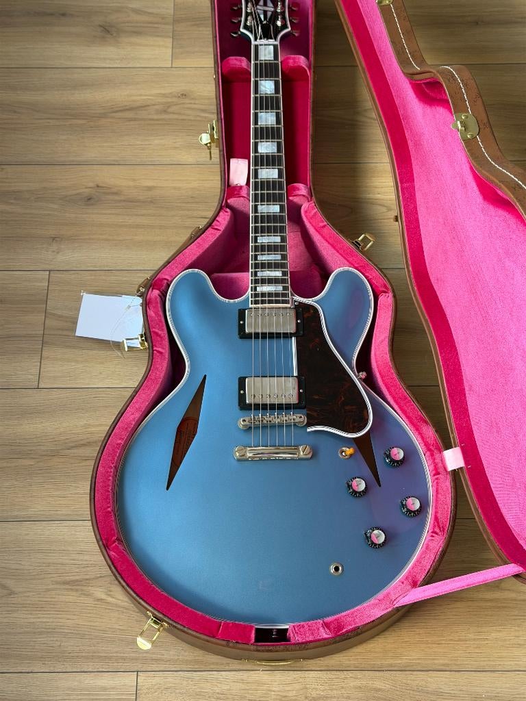 Gibson Custom Shop 1959 ES 355 Antique Pelham Blue VOS 2025, Ophalen of Verzenden, Nieuw, Hollow body, Gibson