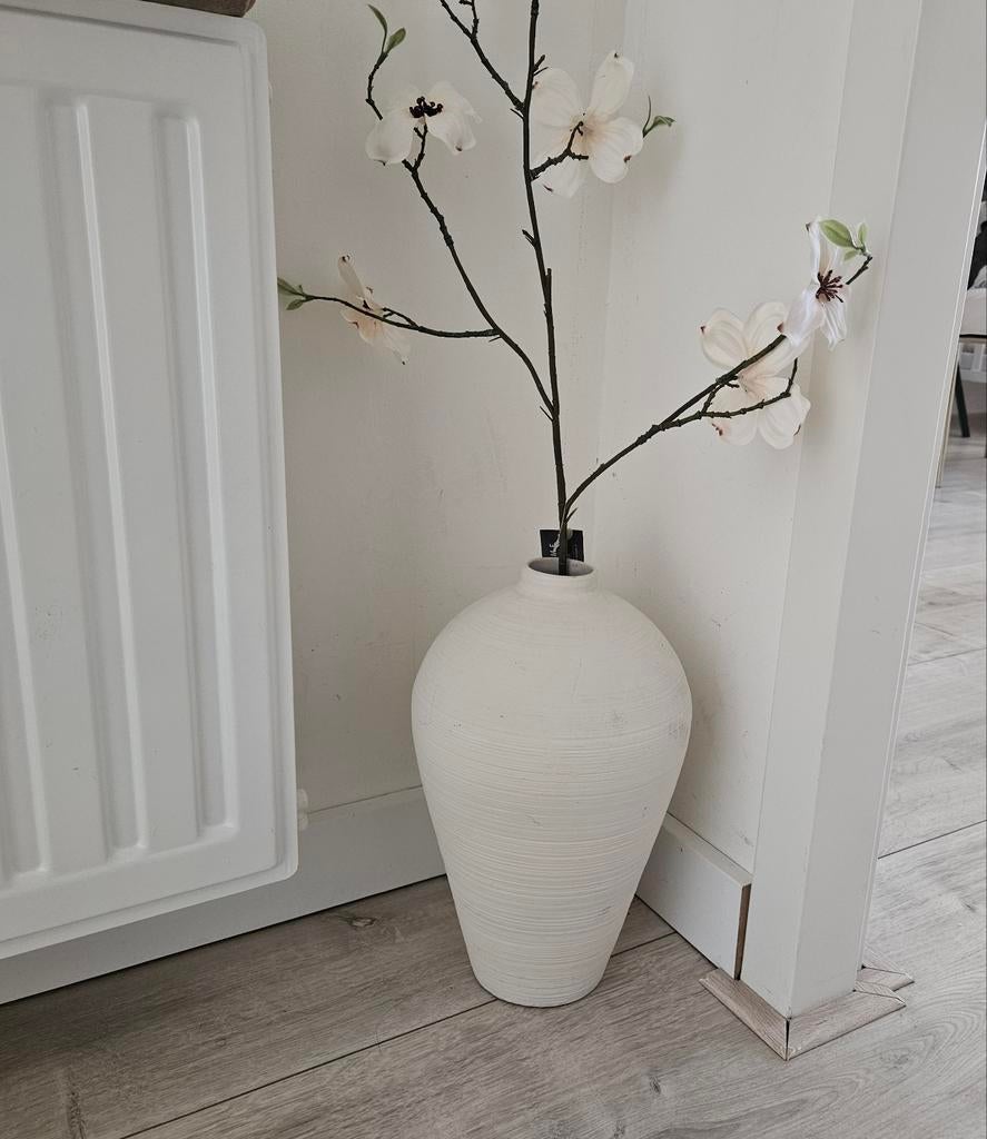 H&M Home keramieken vaas 30 cm hoog, Ophalen of Verzenden, Gebruikt, Aardewerk of Porselein, Minder dan 50 cm