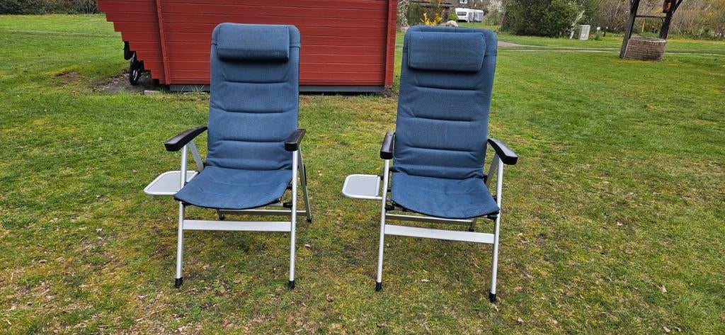 2 Anwb campingstoelen met zijtafeltje, Ophalen of Verzenden, Campingstoel