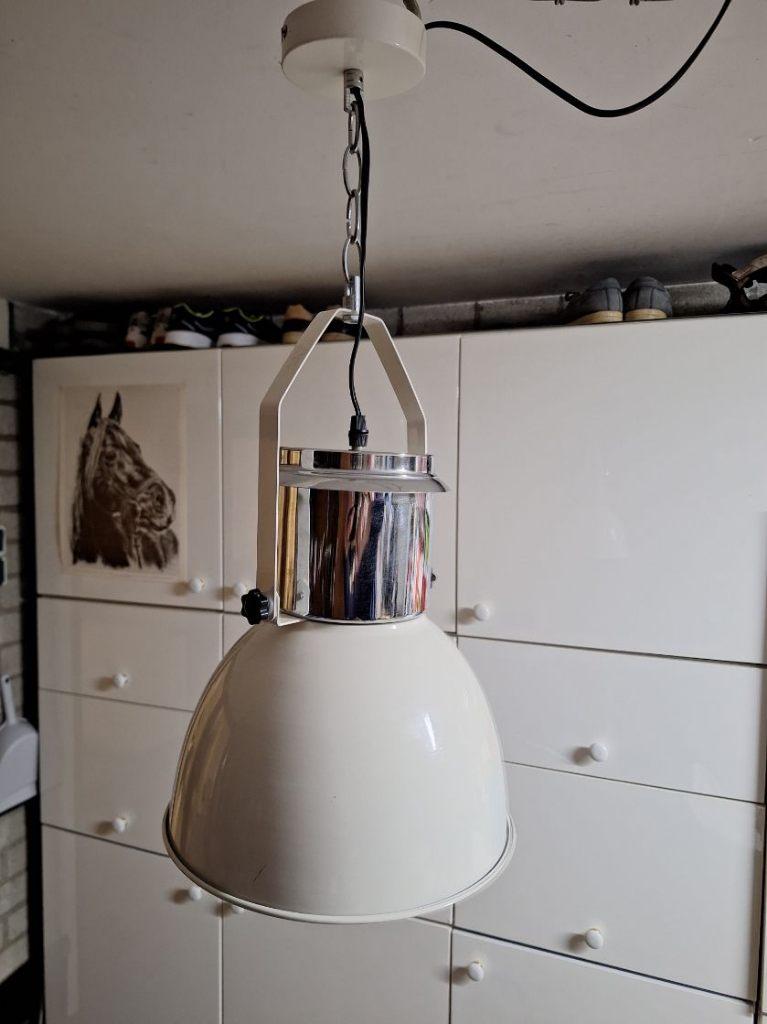 plafondlamp, hanglamp, industrial look, Ophalen of Verzenden, Zo goed als nieuw, Metaal, Minder dan 50 cm