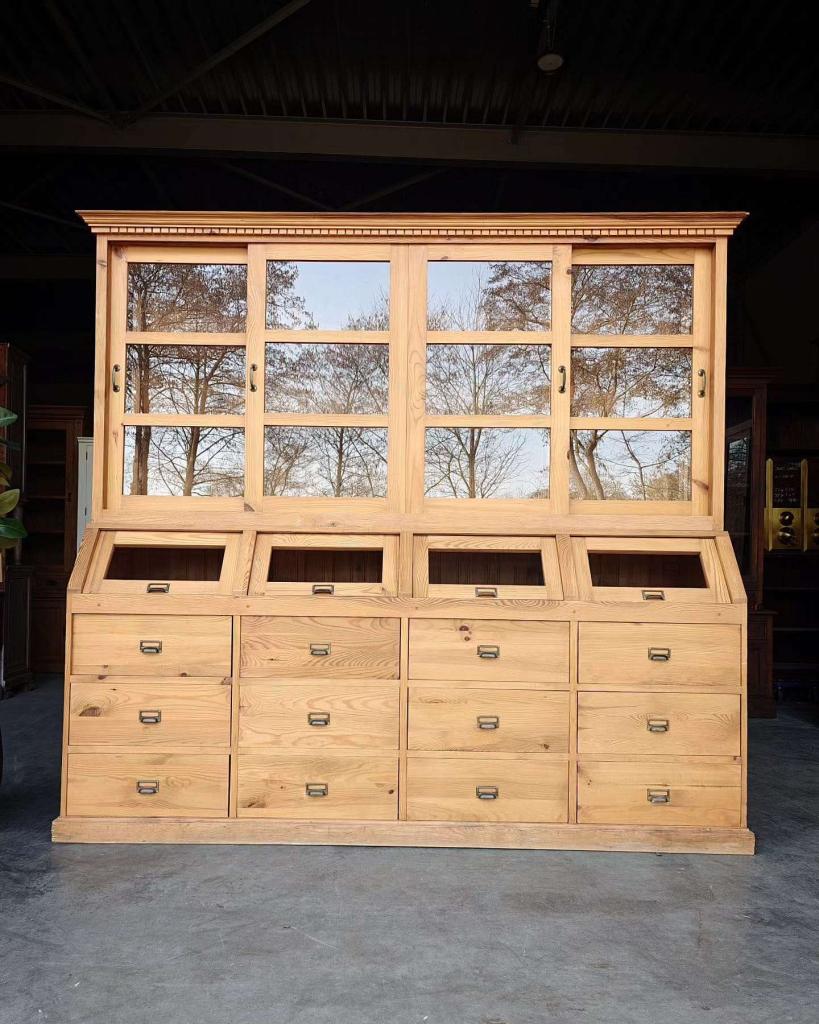 Oude Grutterskast | Grenen Apothekerskast | Winkelkast #4099, Ophalen of Verzenden