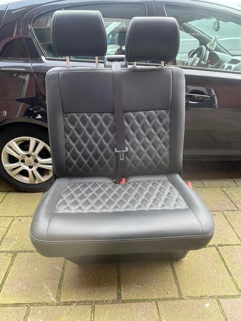 Vw Transporter T5 T6 Bijrijdersbank Bank Zetel Leer Zwart, Auto-onderdelen, Interieur en Bekleding, Ophalen, Volkswagen