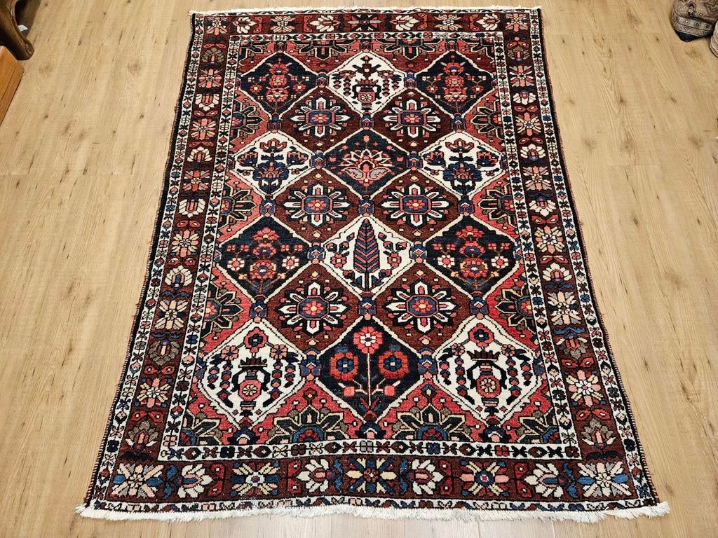 Vintage handgeknoopt perzisch tapijt bakhtiar 205x154, Info@SlatsAntiek.nl, 100 tot 150 cm, Perzisch, 200 cm of meer