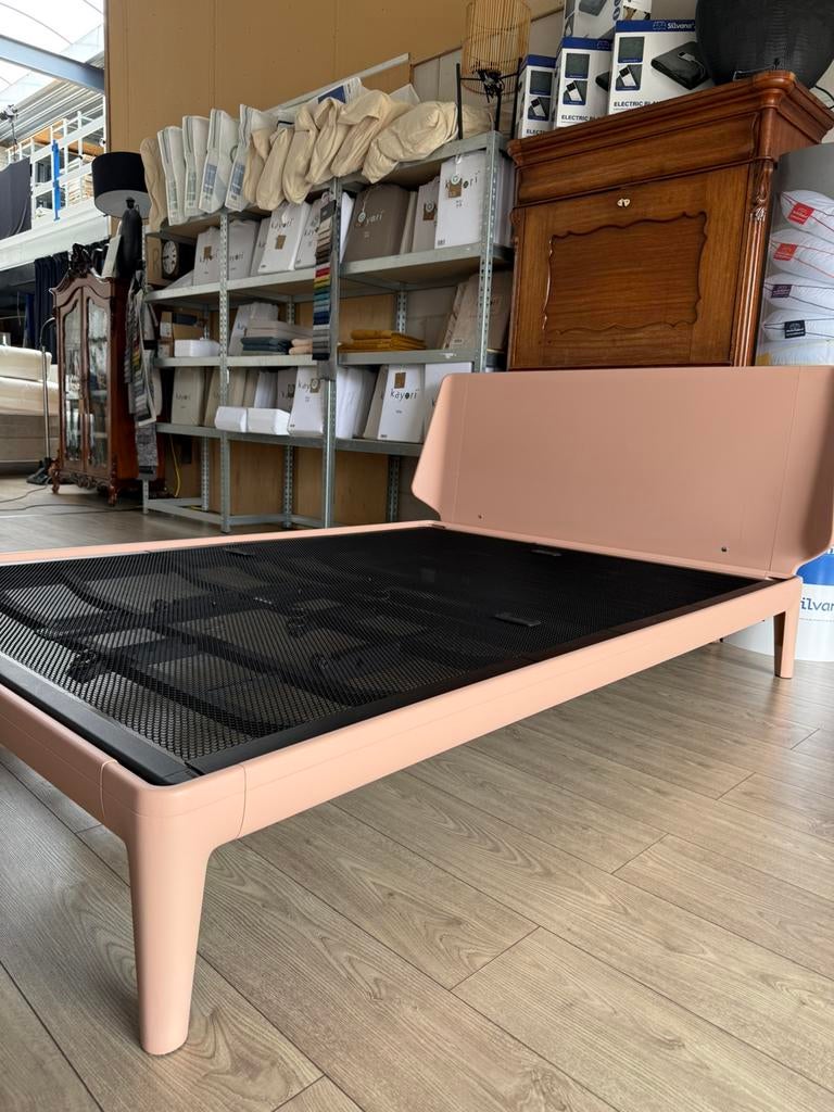 Buitenkansje - Auping Essential Blush Elektrisch, Tweepersoons, Zo goed als nieuw, Hout, 140 cm