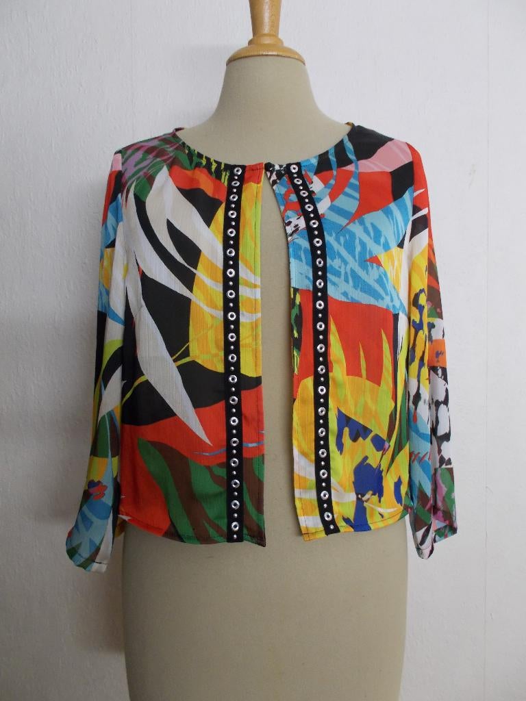 Mooi fleurig top/vestje van Pause Cafe! M, Maat 38/40 (M), Verzenden, Zo goed als nieuw, Lange mouw