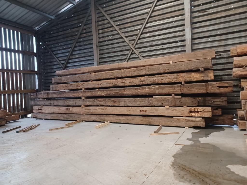 Amerikaans grenen gebinten en staanders, Ophalen, Gebruikt, Grenen, Balk