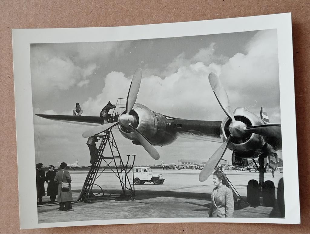 Foto propeller vliegtuig jaren 40-50, Ophalen of Verzenden