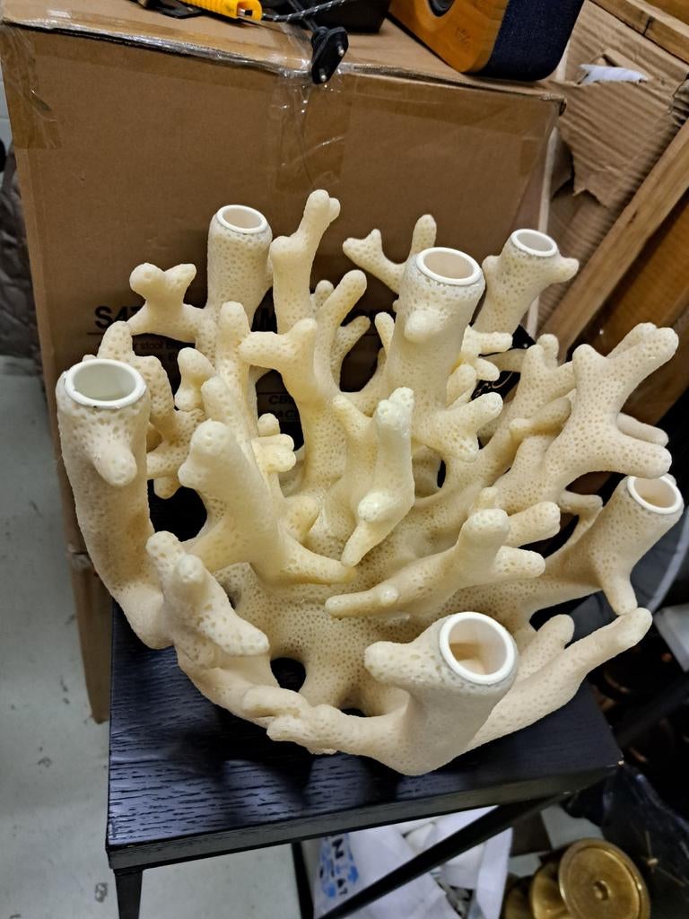 Richmond Interiors kandelaar Clarice wit showroommodel, Overige materialen, Nieuw, Ophalen of Verzenden, Crème