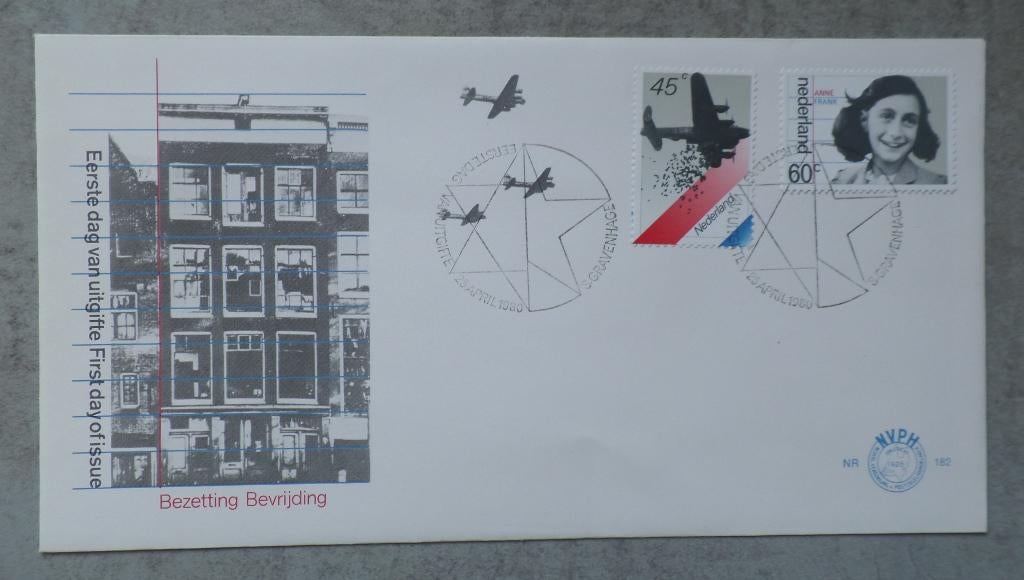 Eerstedag envelop Nederland nr 182, Ophalen of Verzenden, Onbeschreven, Nederland