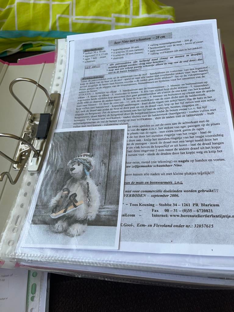 Twee boeken met beren patronen, Ophalen of Verzenden, Gebruikt, Stoffen beer, Overige merken