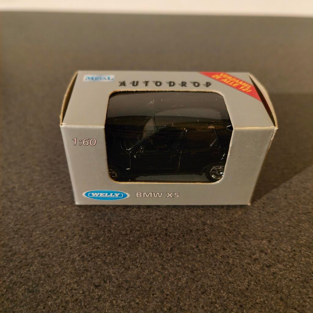 Welly BMW X5 modelauto 1:60 - Zwart, Ophalen of Verzenden, Nieuw, Auto