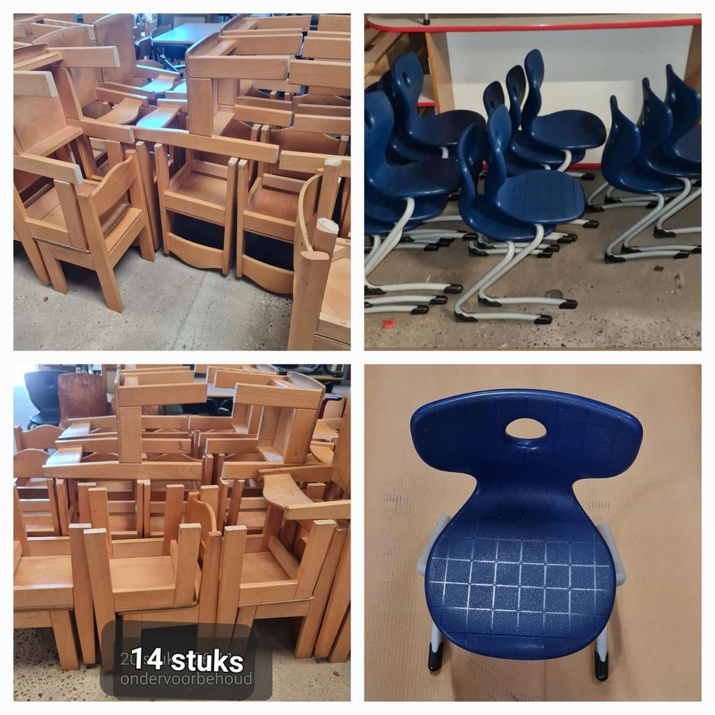 Schoolstoeltjes. Partij verkoop., Ophalen