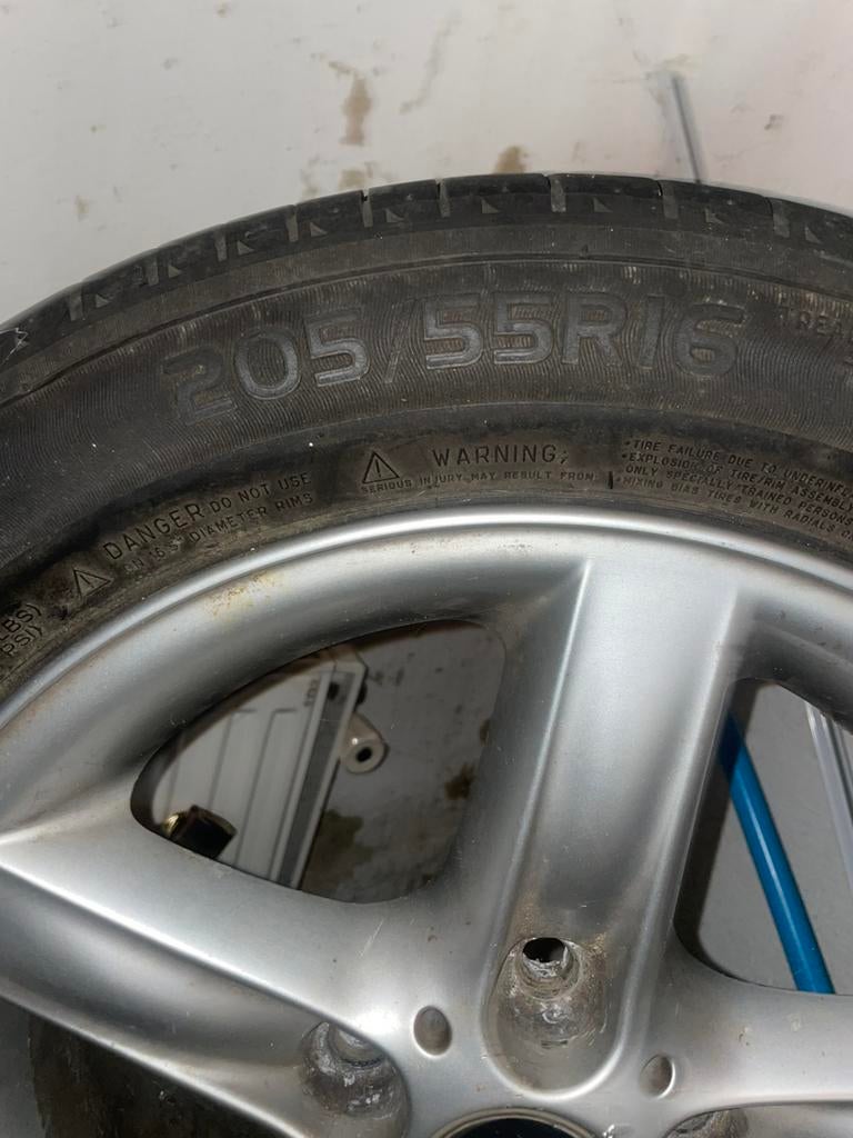 BMW velgen + Michelin banden (205/55 R16) – nette set, Ophalen, Gebruikt
