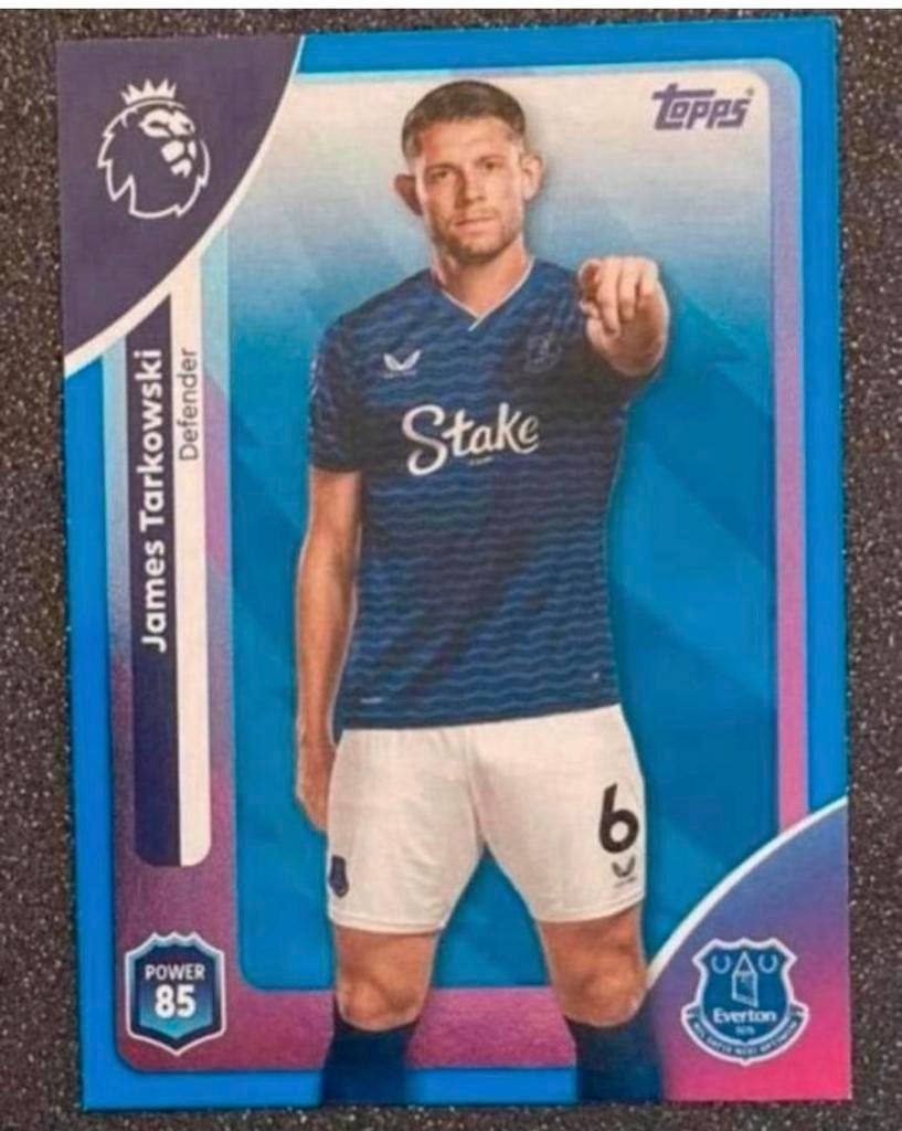Topps Premier League 25/26   BLUE PAR.   TARKOWSKI  EVERTON, Verzenden, Zo goed als nieuw, Plaatje