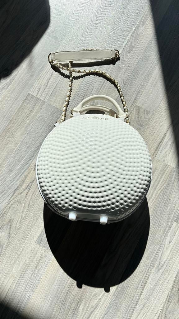 Chervo Witte Golfbal Model Tas - Stijlvol & Uniek, Sieraden, Tassen en Uiterlijk, Tassen | Damestassen, Ophalen, Zo goed als nieuw