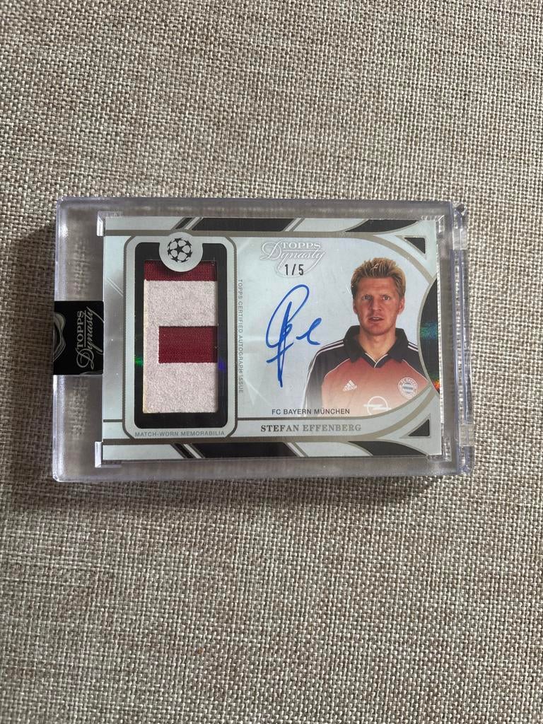 Stefan Effenberg FC Bayern München Dynasty Patch Auto 1/5, Ophalen of Verzenden, Zo goed als nieuw, Buitenlandse clubs, Spelerskaart
