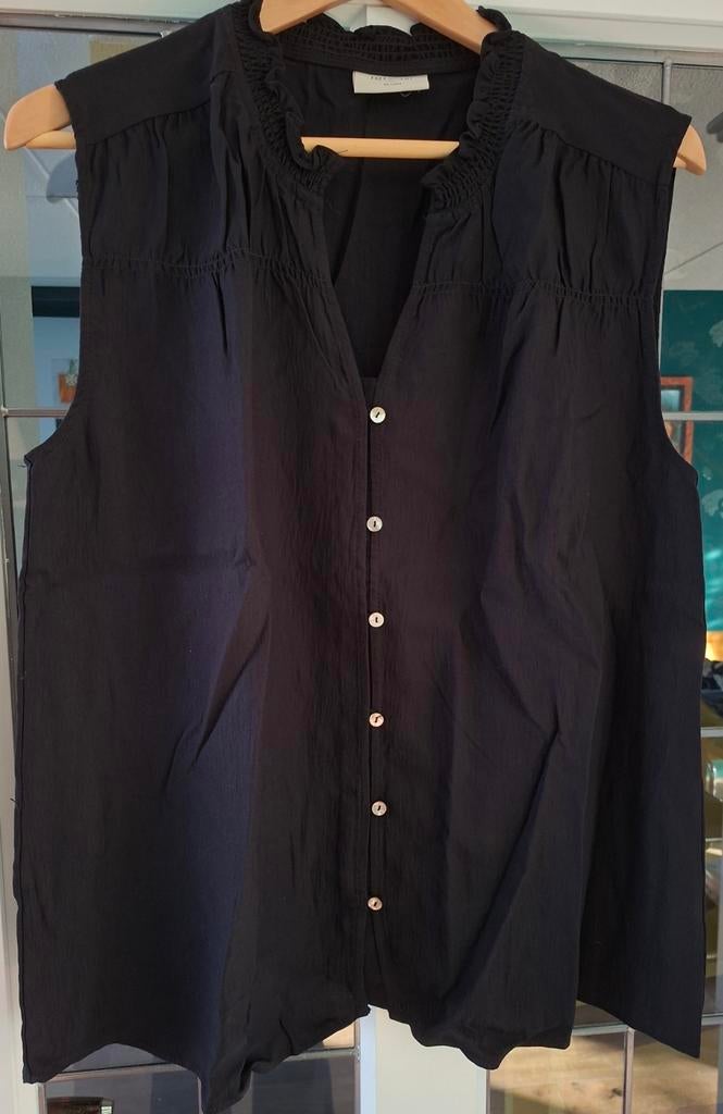 Freequent mouwloos zwart blousje top, mt. Xxl 44 - Nw., Freequent, Zwart, Maat 42/44 (L), Nieuw