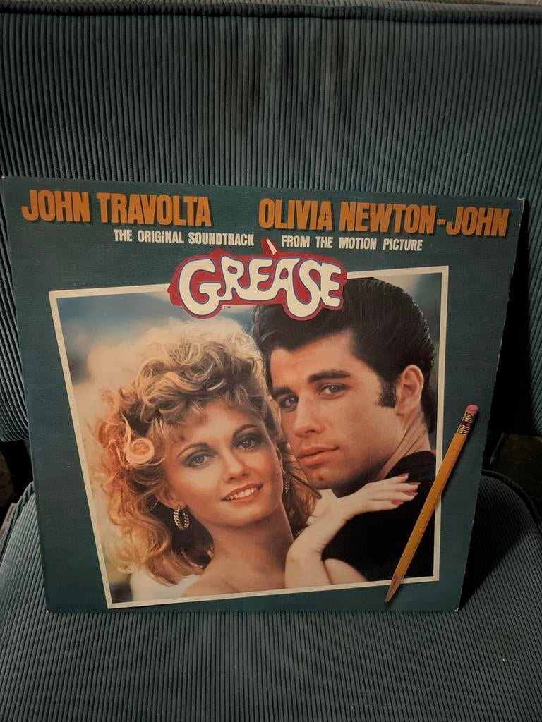 Grease Soundtrack LP - John Travolta & Olivia Newton-John, Cd's en Dvd's, Vinyl | Pop, Gebruikt, Ophalen of Verzenden, 12 inch