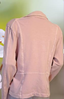 SYLVER 🌷zacht roze  sweatstof stretch  jasje mt 44, Kleding | Dames, Jasjes, Kostuums en Pakken, Sylver, Verzenden, Maat 42/44 (L)