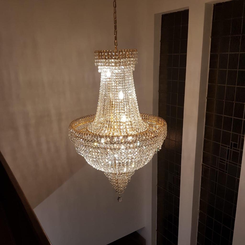 MEGA Kristal Zak kroonluchter 120 cm NIEUW in GOUD of ZILVER, Verzenden, Nieuw, Overige materialen, Modern - Klassiek