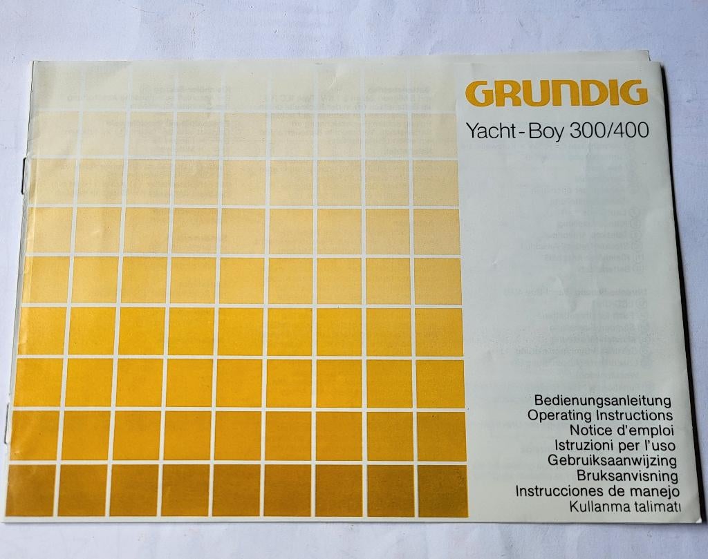 handleiding radio Grundig Yacht-Boy 300 400 jaren '80, Audio, Tv en Foto, Radio's, Ophalen of Verzenden