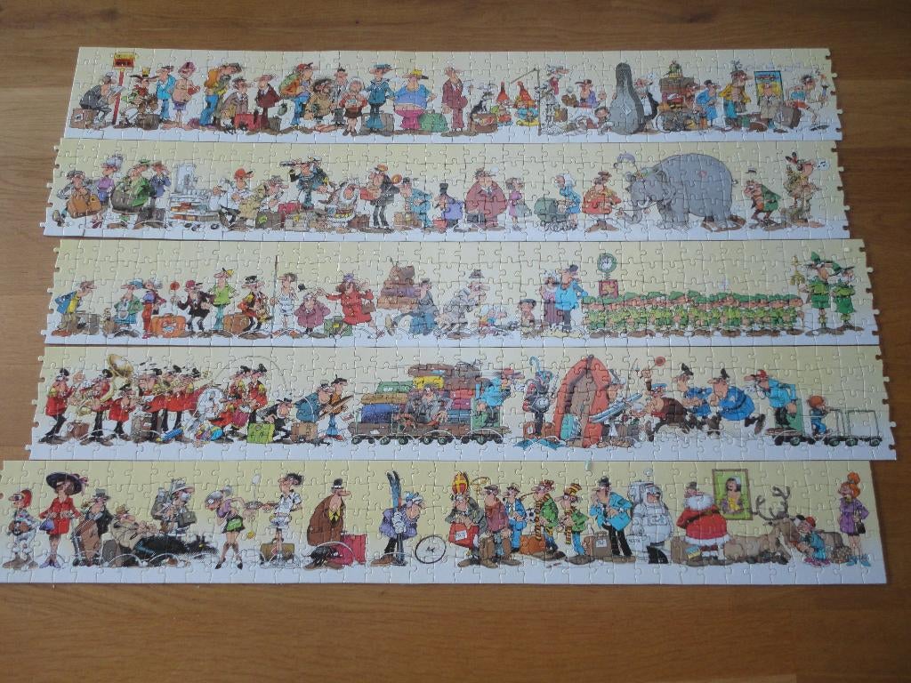 legpuzzel van Haasteren, 3,75 meter lang. 00040, Ophalen of Verzenden, 500 t/m 1500 stukjes, Gebruikt, Legpuzzel