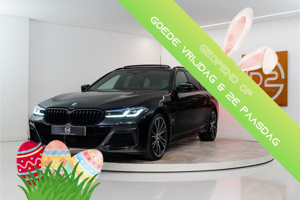 BMW 5 Serie Touring 540i xDrive High Executive M Sport 334PK, Automaat, 12 maanden, Gebruikt, Zwart