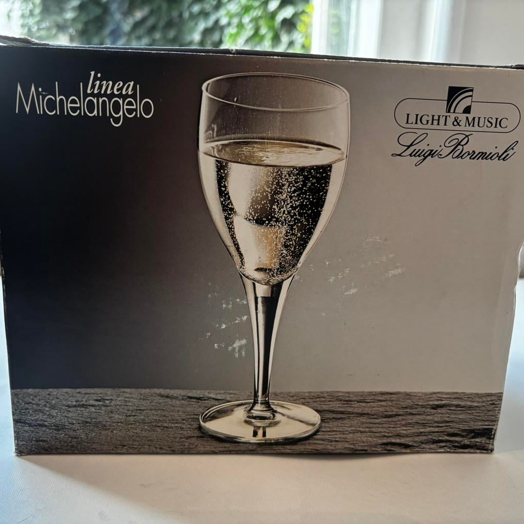 Kristallen glazen linea michelangelo 6 stuks, Ophalen of Verzenden, Zo goed als nieuw, Overige typen