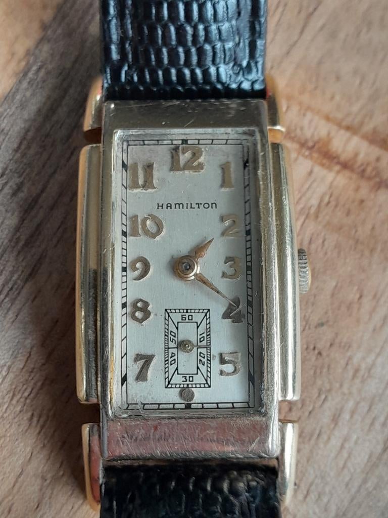 Hamilton herenhorloge vintage 40er jaren origineel Box, Ophalen of Verzenden, Gebruikt