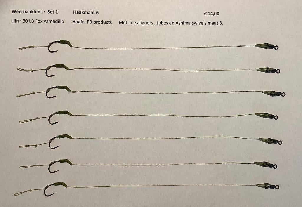 karper onderlijnen weerhaakloos, Ophalen of Verzenden, Nieuw, Overige typen