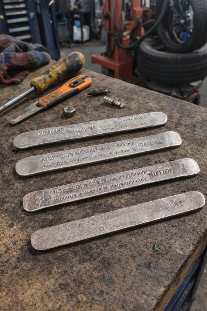 Set 4 vintage Michelin bandenlichters voor de verzamelaar., Gebruikt, Gebruiksvoorwerp, ., Ophalen of Verzenden